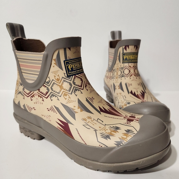 NEW Pendleton Chelsea White Sands Waterproof Rain Ankle Boots - Picture 16 of 16